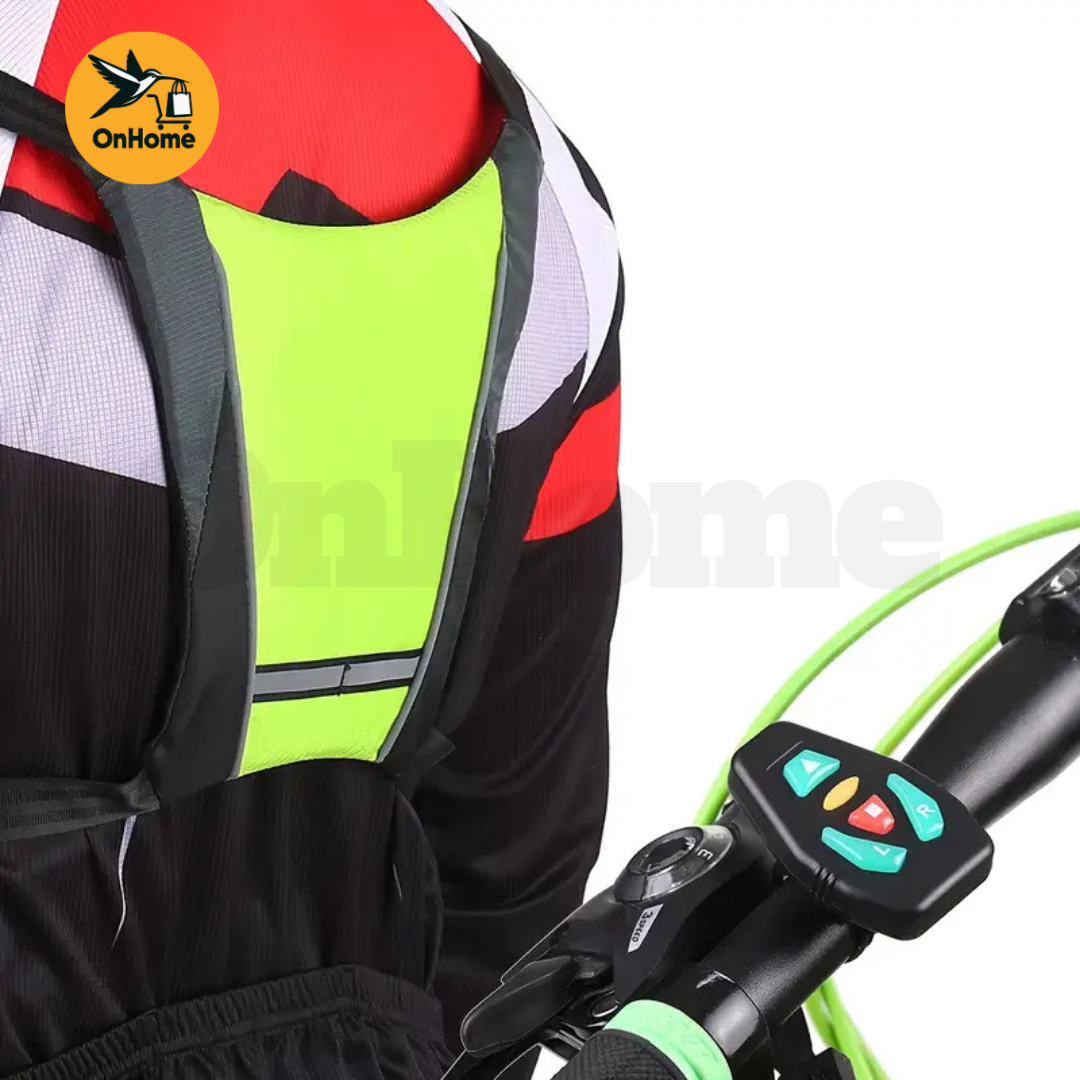 🚲CHALECO IMPERMEABLE REFLECTANTE LUMINOSO LED - CON DIRECCIÓN