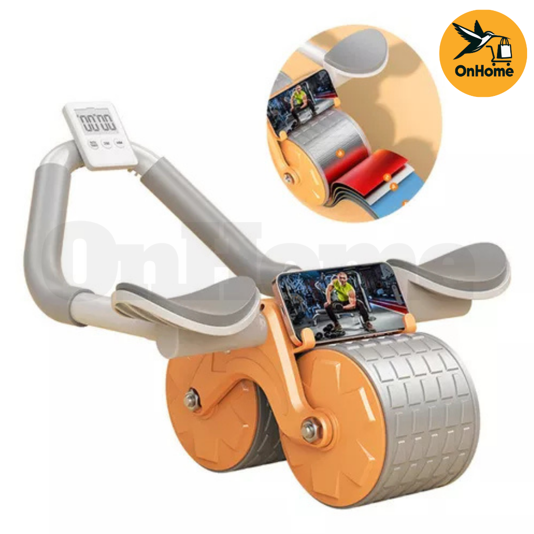 RUEDA ABDOMINAL DOBLE CON TECNOLOGÍA DE REBOTE AUTOMÁTICO
