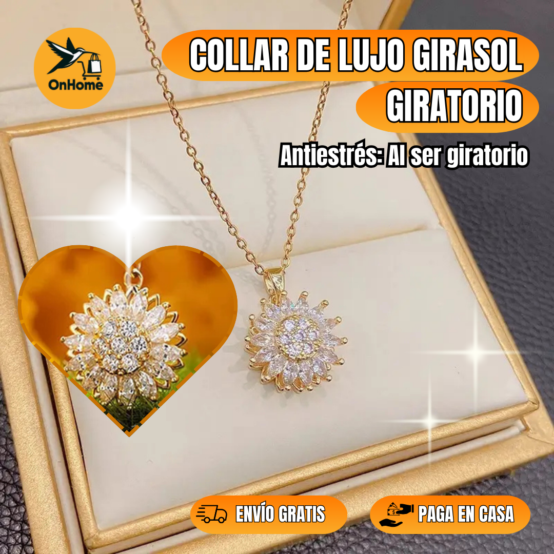 COLLAR DE LUJO GIRASOL - GIRATORIO 🌻