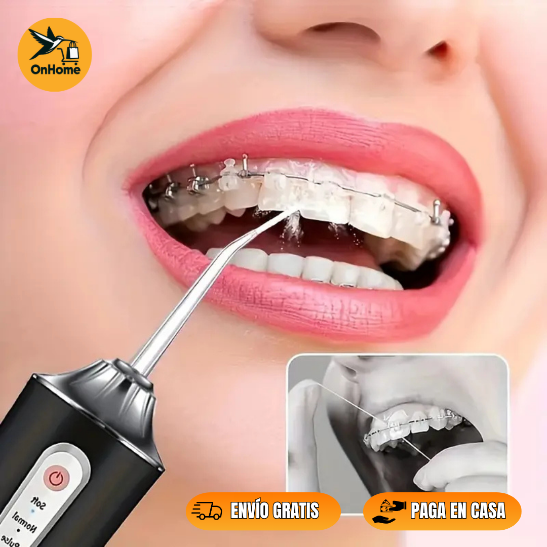 IRRIGADOR BUCAL RECARGABLE - ✨Elimina Bacterias Donde Tu Cepillo No Llega👄