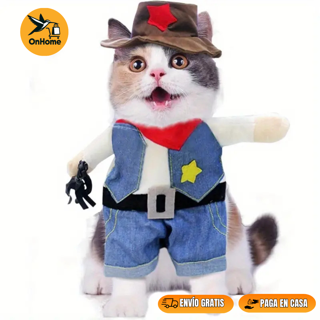 DISFRAZ DE VAQUERO ⭐SHERIFF⭐🐱🐶