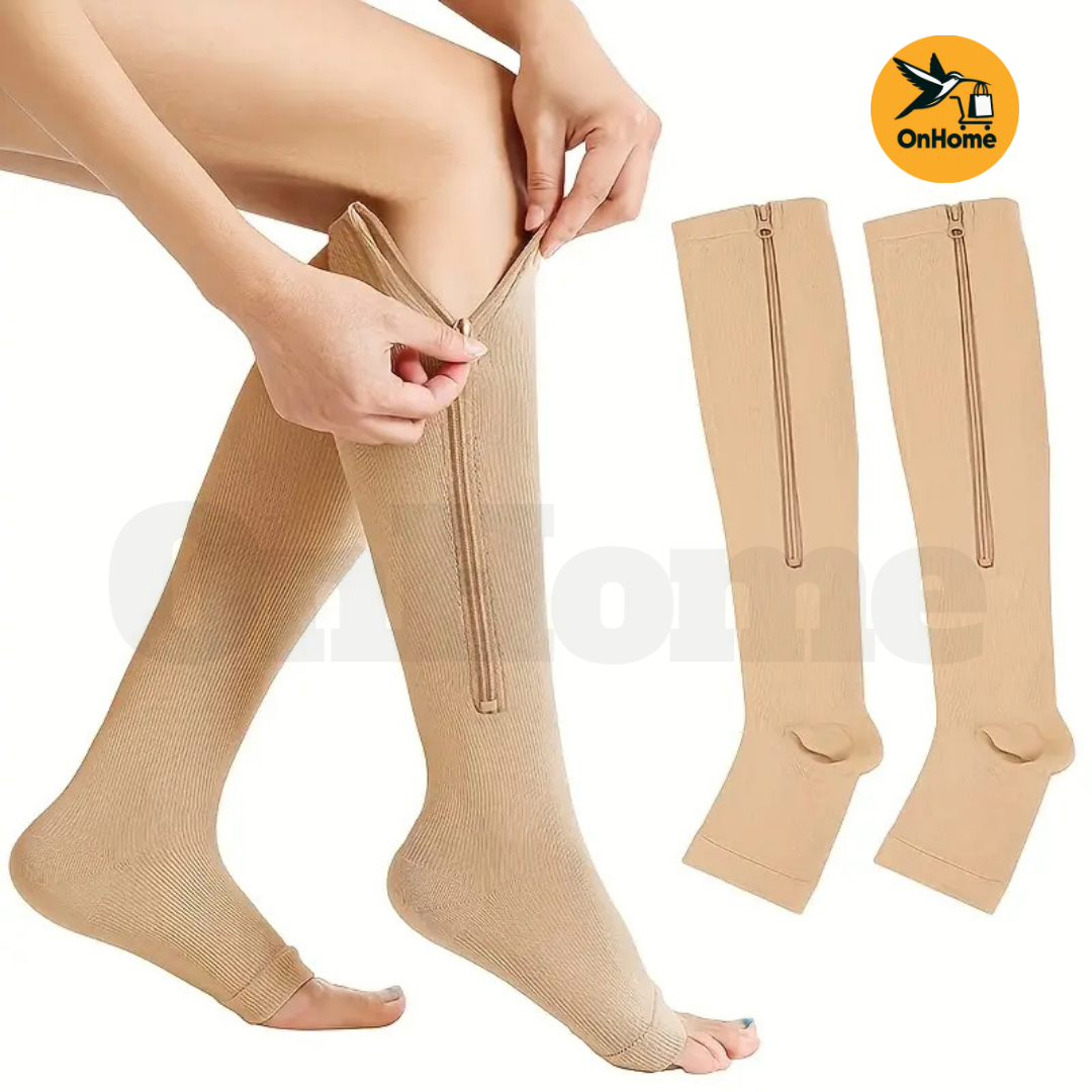 MEDIAS ZIP SOX DE COMPRESIÓN 🦵ANTI VARICES - CON CREMALLERA💃🕺