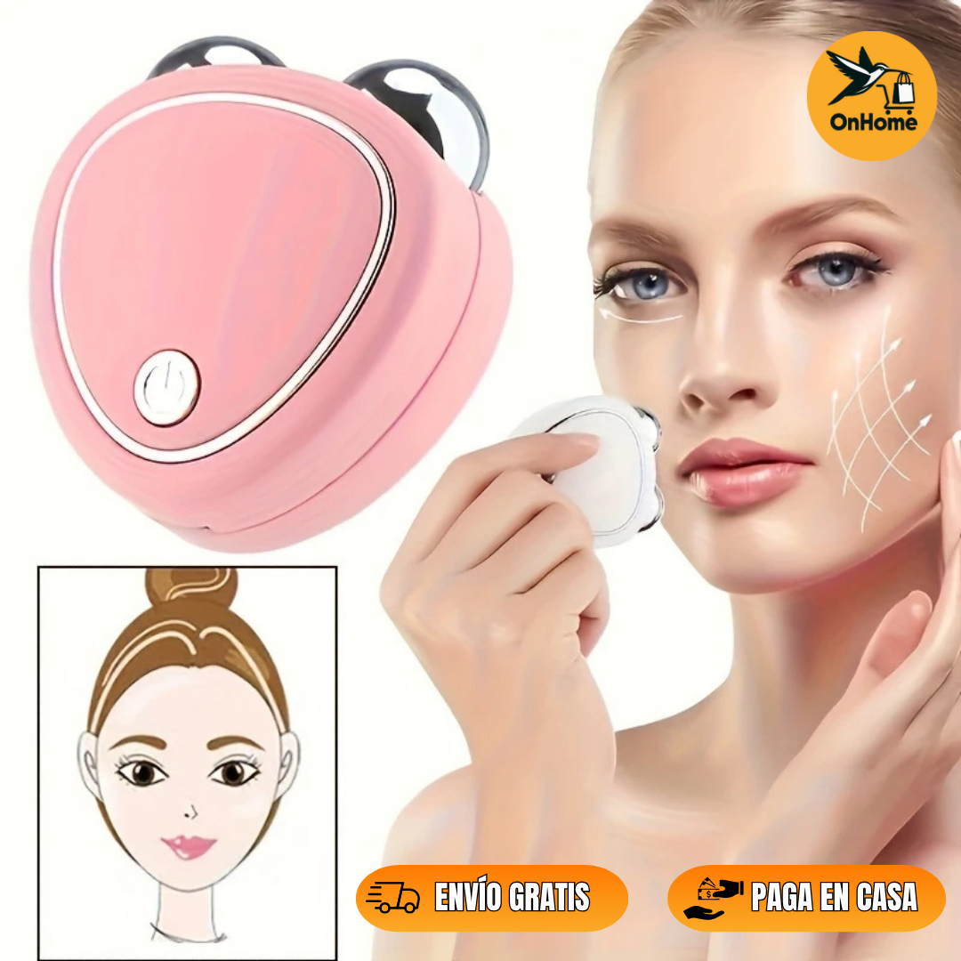 MASAJEADOR MICROCORRIENTE + GORRO MASCARA EN GEL TERAPIA FRÍO Y CALOR