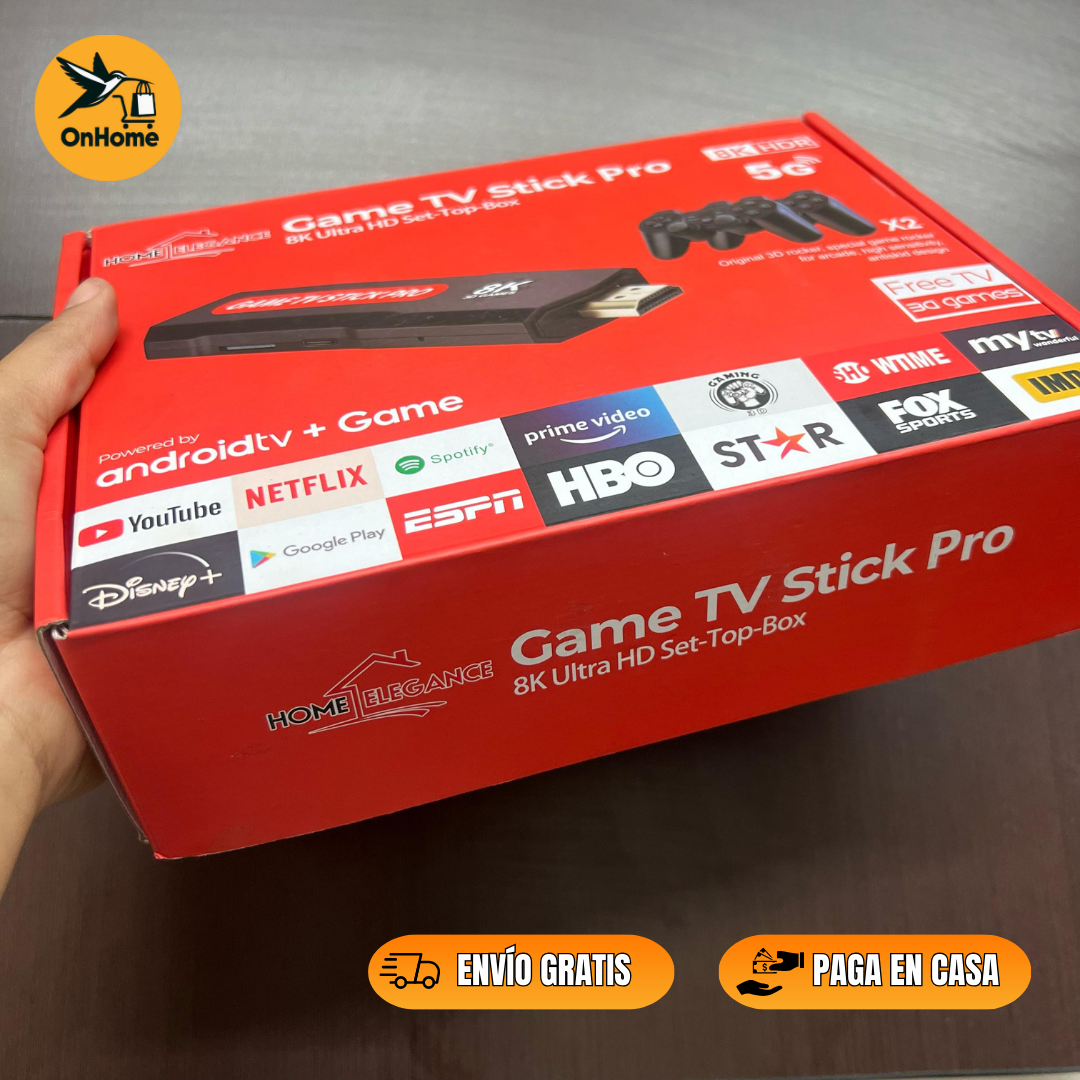 CONVERTIDOR A SMART TV📺 - GAME TV STICK 8K-HD🎮 (Disfruta de todas las plataformas de STREAMING para que veas películas y más)