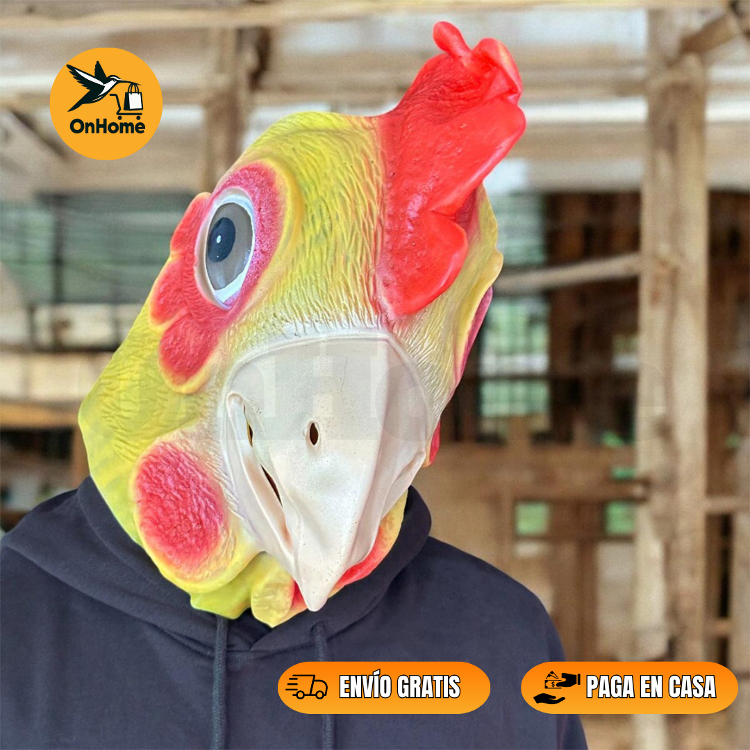 MASCARA DE POLLO EN LATEX🎃🐥
