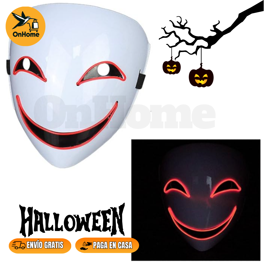 MASCARA DE HALLOWEEN👻 - JUEGO DE ROLES - TERROR - LED