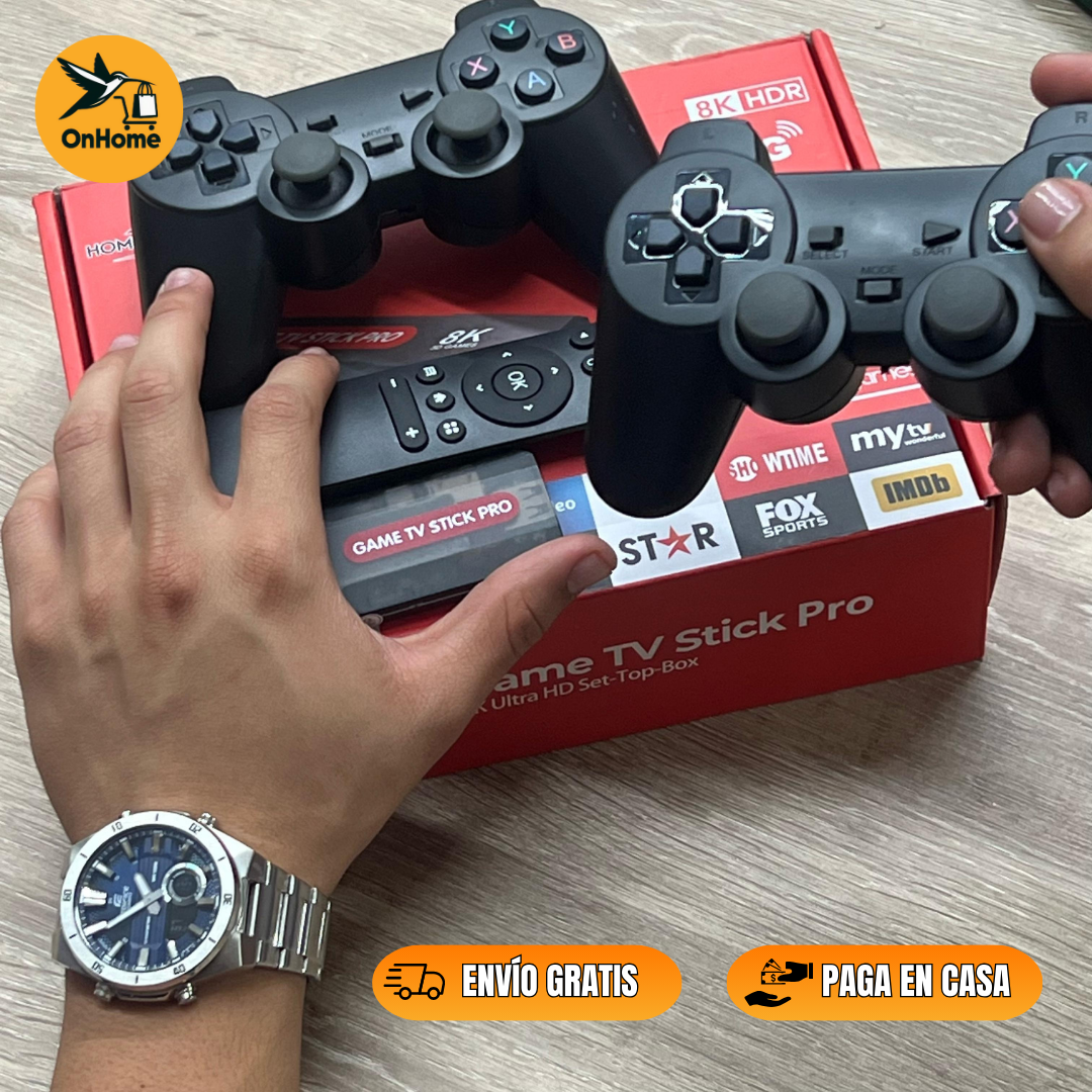 CONVERTIDOR A SMART TV📺 - GAME TV STICK 8K-HD🎮 (Disfruta de todas las plataformas de STREAMING para que veas películas y más)