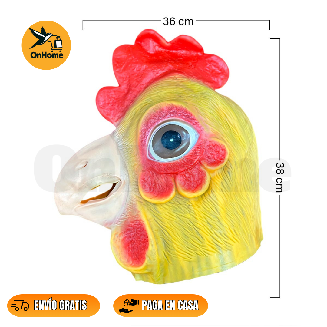 MASCARA DE POLLO EN LATEX🎃🐥