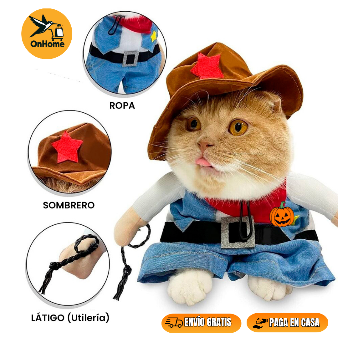 DISFRAZ DE VAQUERO ⭐SHERIFF⭐🐱🐶