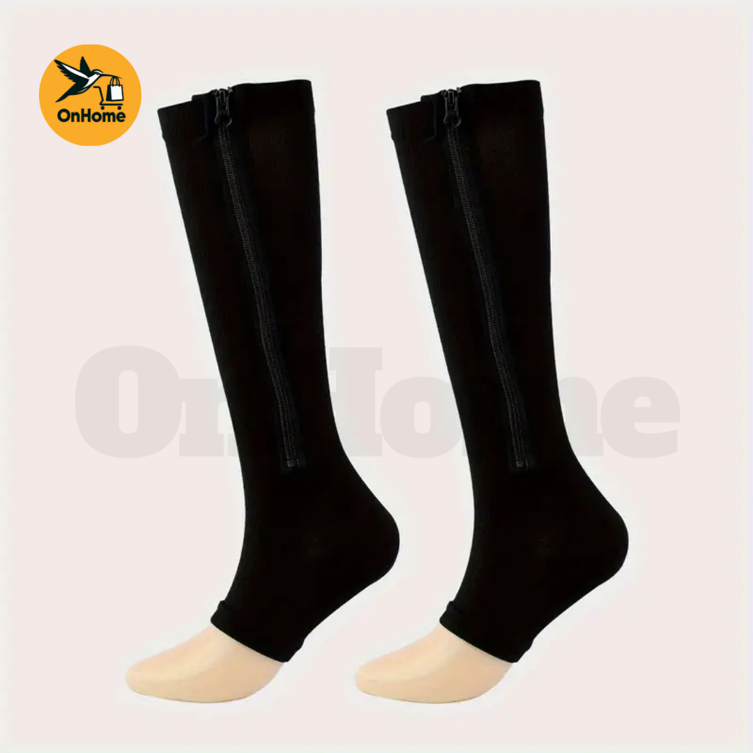 MEDIAS ZIP SOX DE COMPRESIÓN 🦵ANTI VARICES - CON CREMALLERA💃🕺