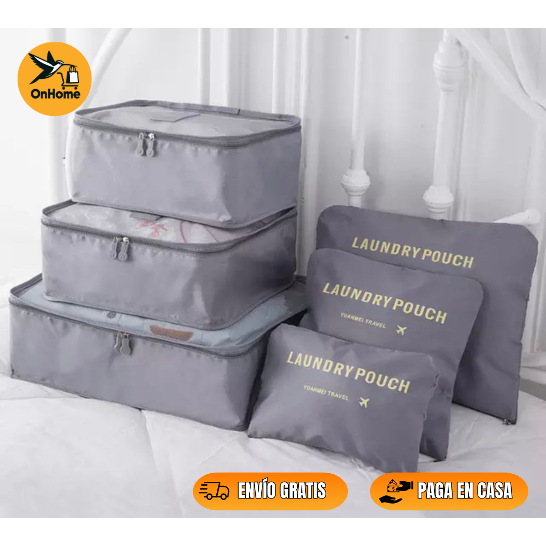 SET ORGANIZADOR PARA VIAJES X6 UNIDADES