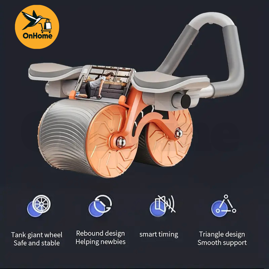 RUEDA ABDOMINAL DOBLE CON TECNOLOGÍA DE REBOTE AUTOMÁTICO