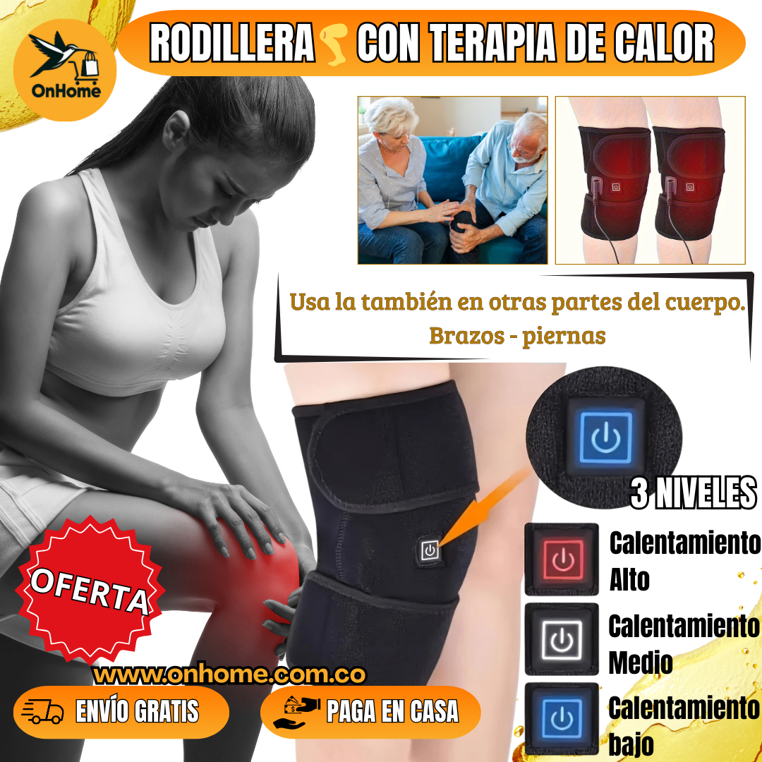 RODILLERA🦵 CON TERAPIA DE CALOR CON (3-NILEVES DE CALOR)