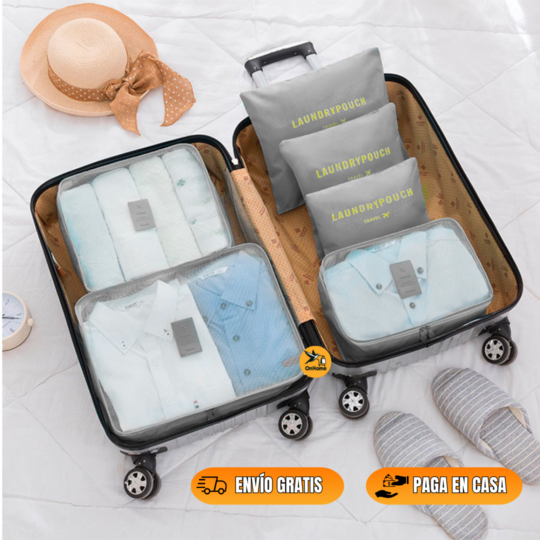 SET ORGANIZADOR PARA VIAJES X6 UNIDADES