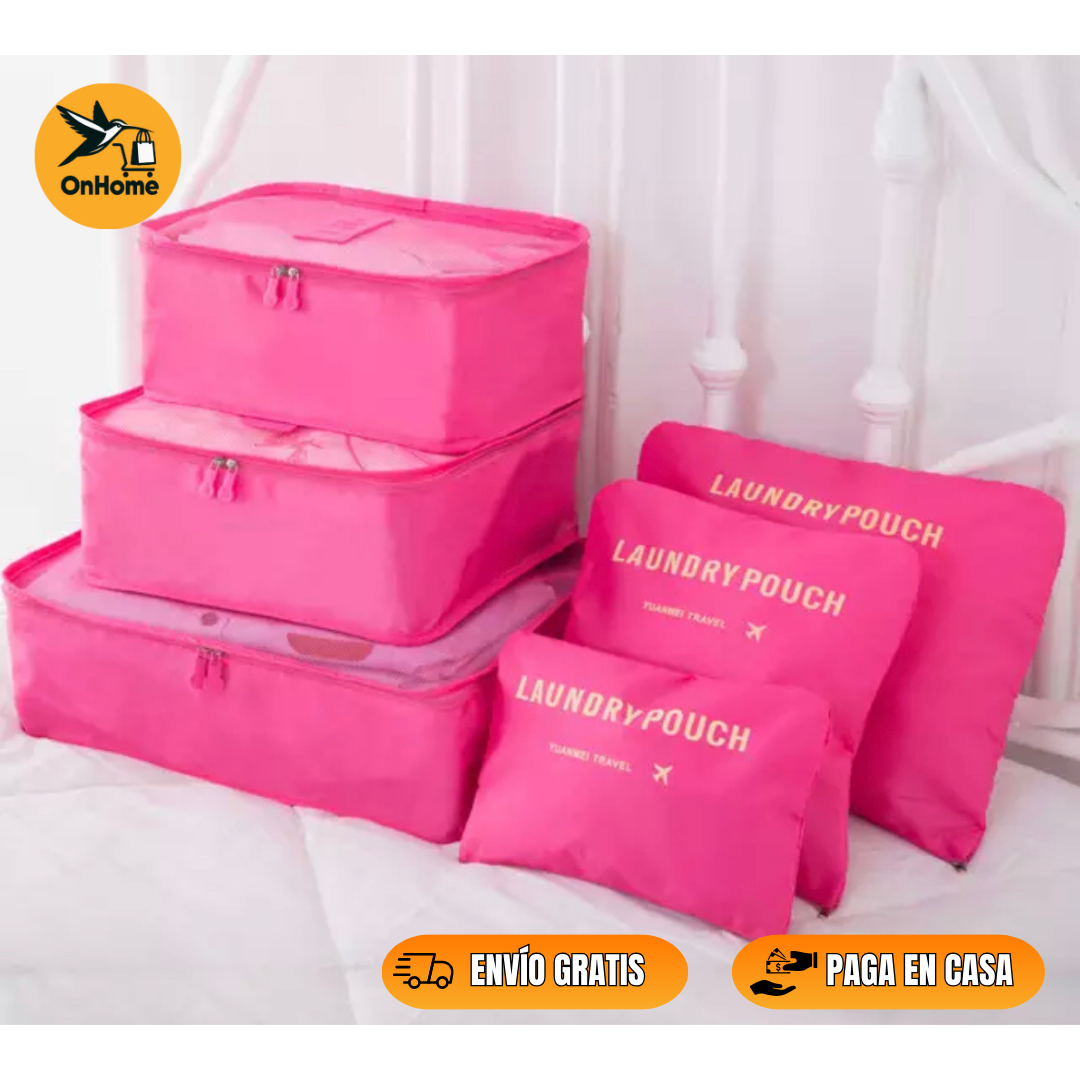 SET ORGANIZADOR PARA VIAJES X6 UNIDADES