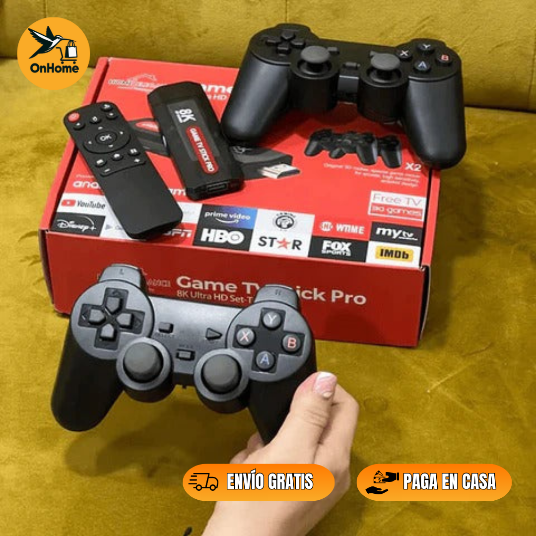 CONVERTIDOR A SMART TV📺 - GAME TV STICK 8K-HD🎮 (Disfruta de todas las plataformas de STREAMING para que veas películas y más)