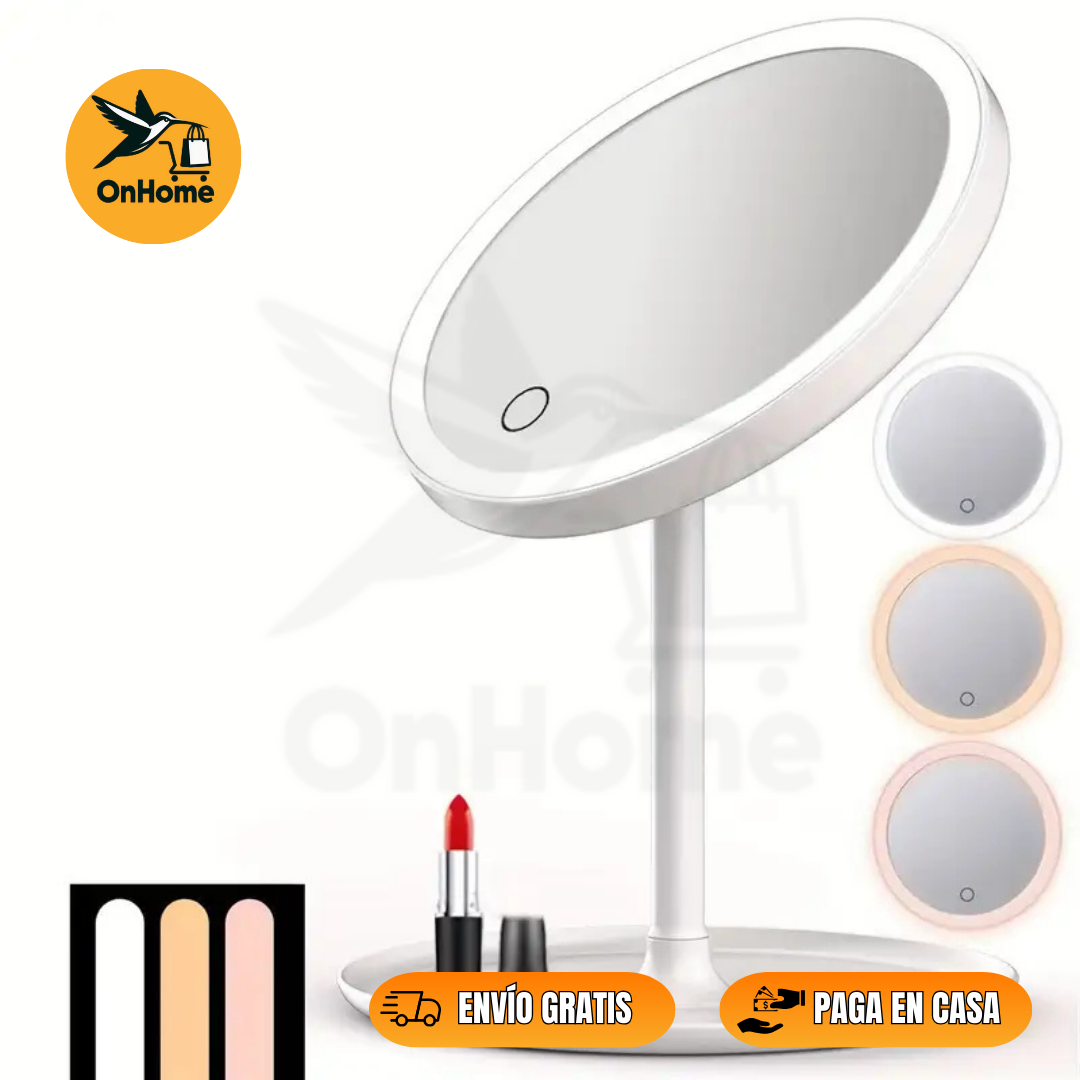 ESPEJO TÁCTIL PARA MAQUILLAJE CON LUZ LED🤩💖