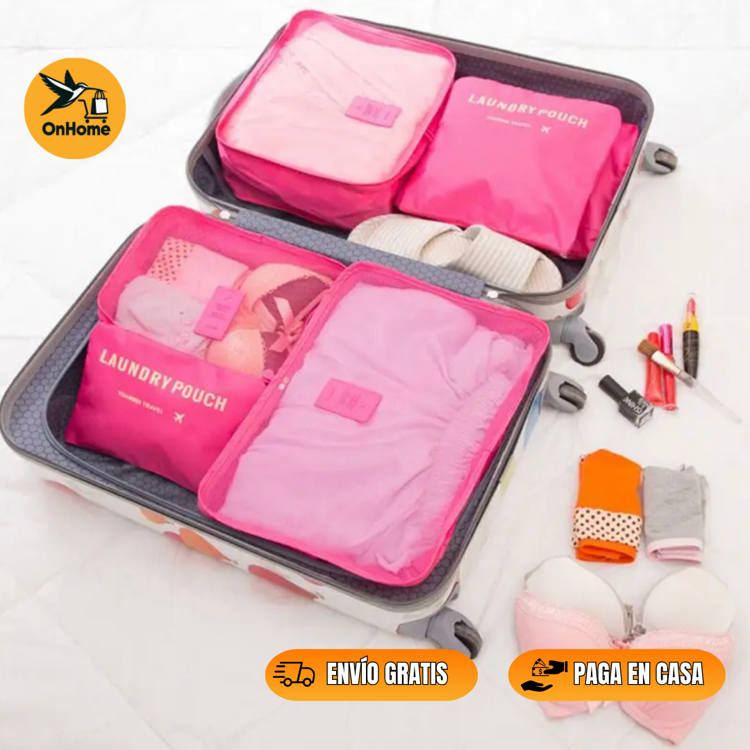SET ORGANIZADOR PARA VIAJES X6 UNIDADES