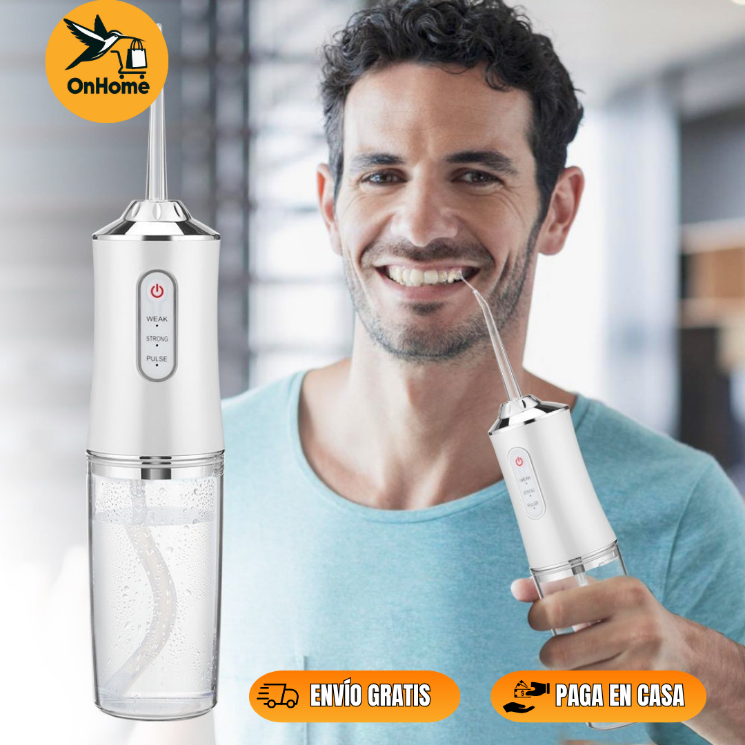 IRRIGADOR BUCAL RECARGABLE - ✨Elimina Bacterias Donde Tu Cepillo No Llega👄