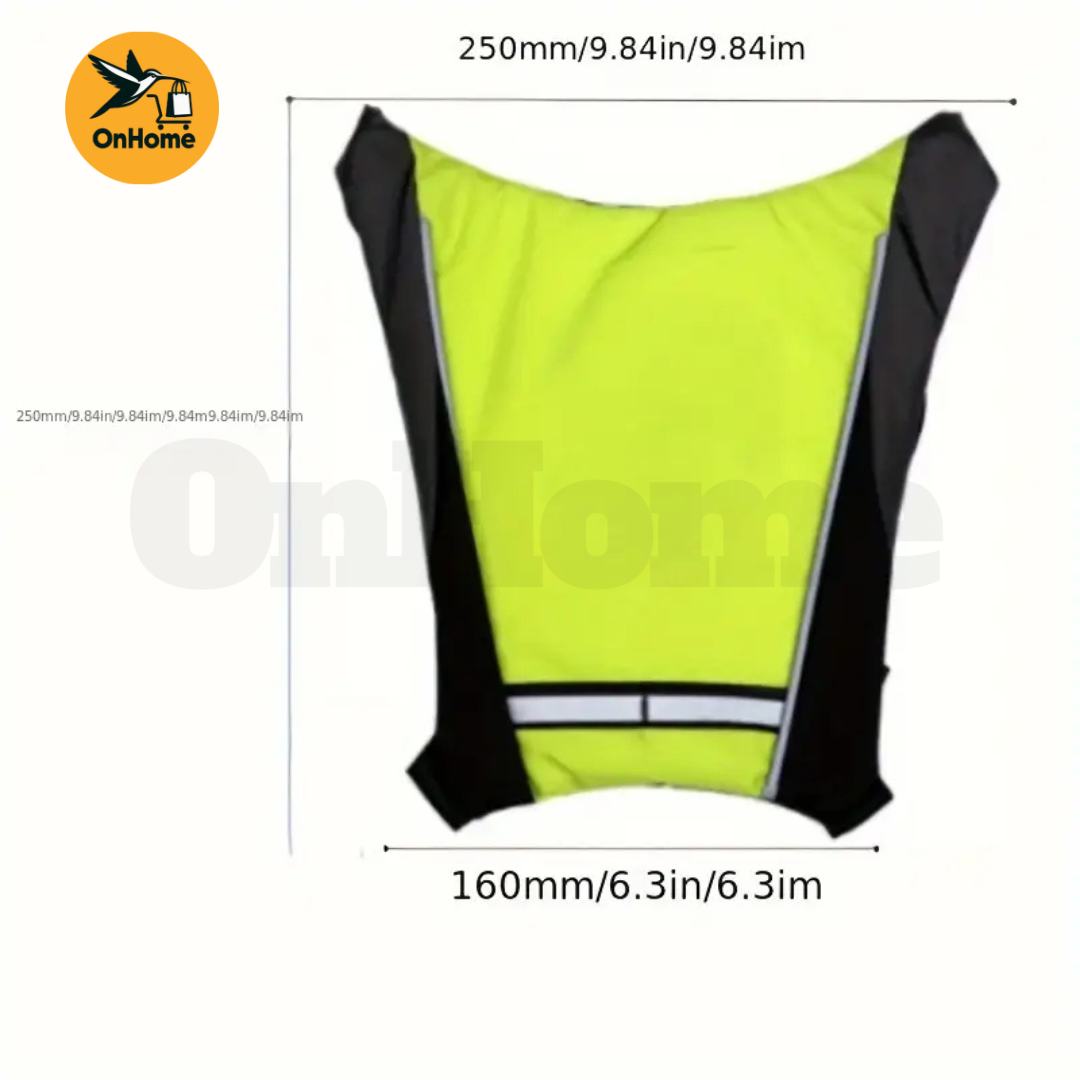 🚲CHALECO IMPERMEABLE REFLECTANTE LUMINOSO LED - CON DIRECCIÓN