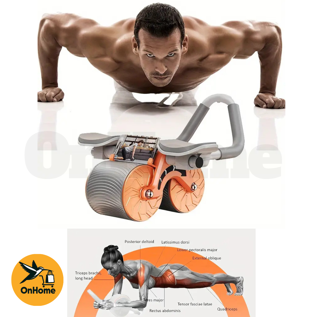 RUEDA ABDOMINAL DOBLE CON TECNOLOGÍA DE REBOTE AUTOMÁTICO