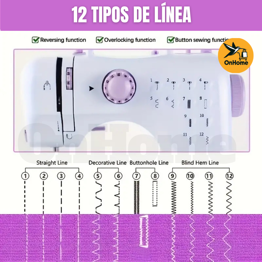 MÁQUINA DE COSER PORTÁTIL MULTIFUNCIONAL