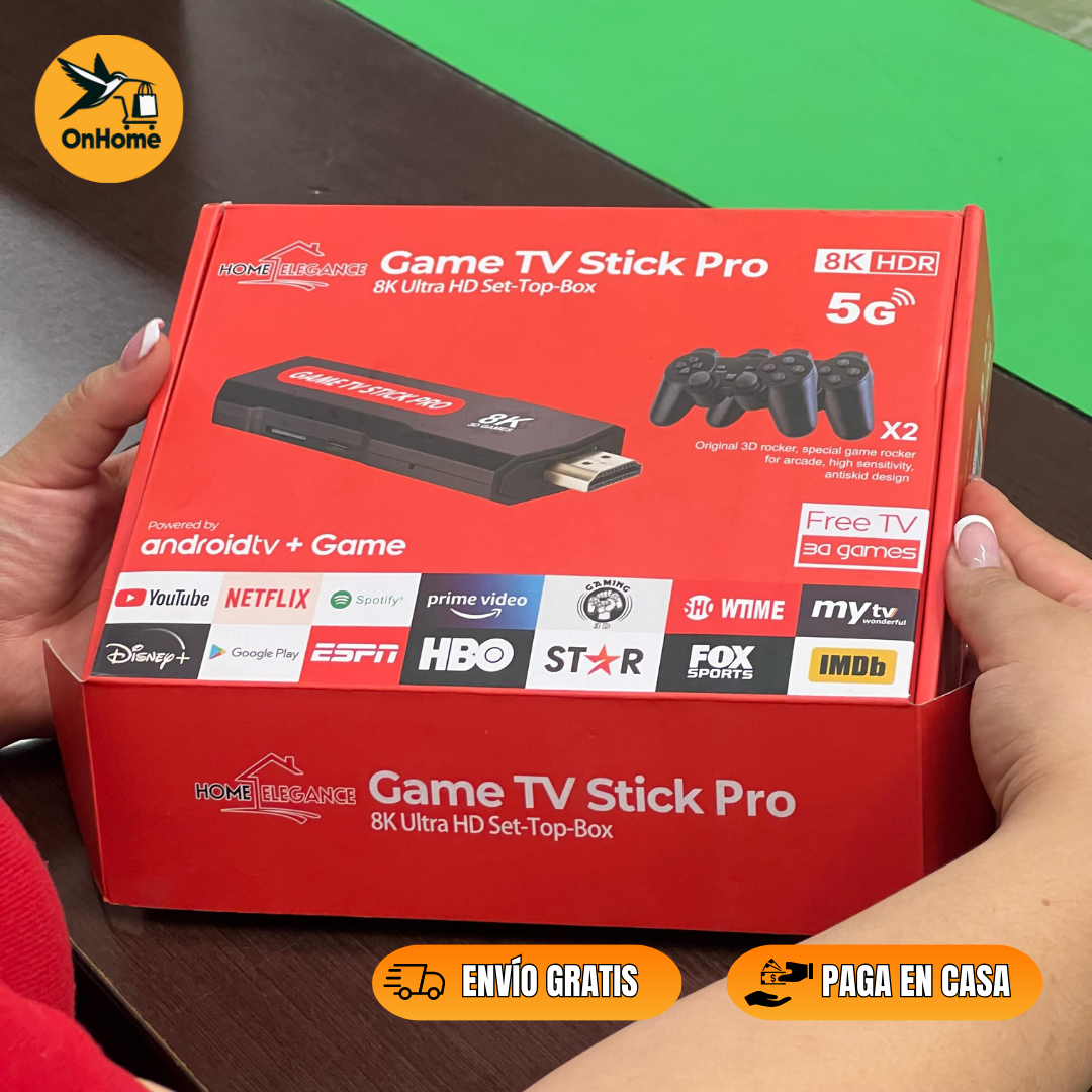 CONVERTIDOR A SMART TV📺 - GAME TV STICK 8K-HD🎮 (Disfruta de todas las plataformas de STREAMING para que veas películas y más)