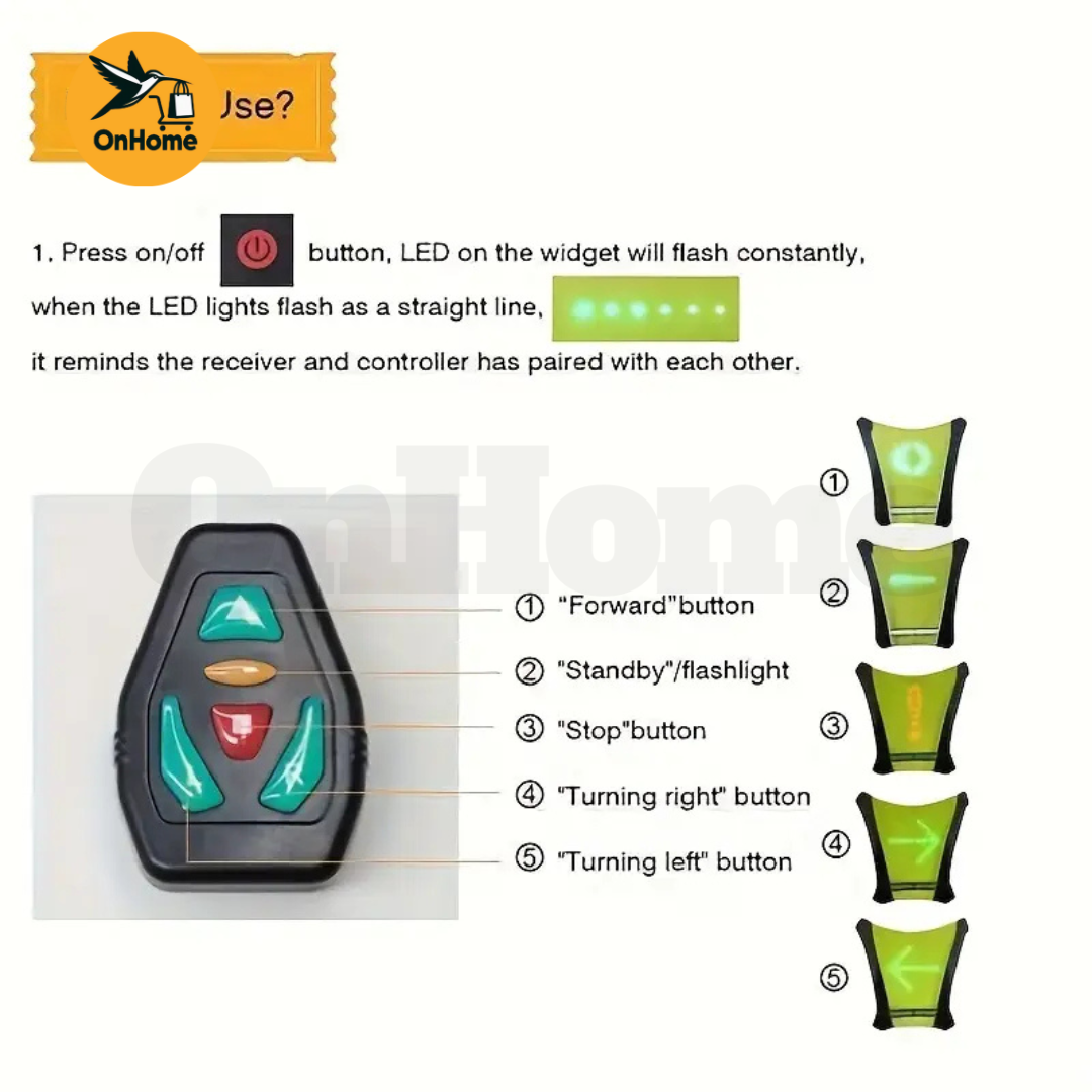 🚲CHALECO IMPERMEABLE REFLECTANTE LUMINOSO LED - CON DIRECCIÓN