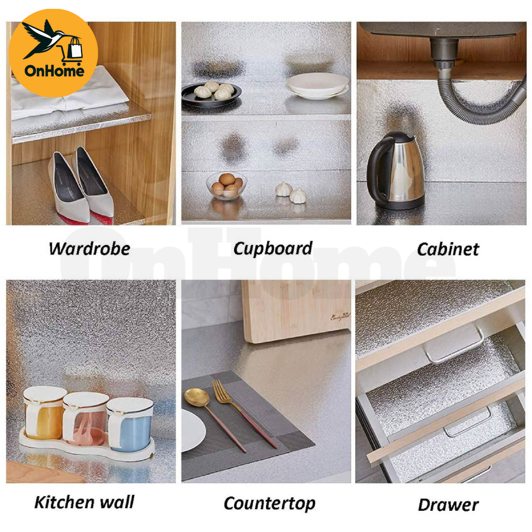 PAPEL ALUMINIO ADHESIVO MULTISUPÉRFICIE (60cm x 5m)✨