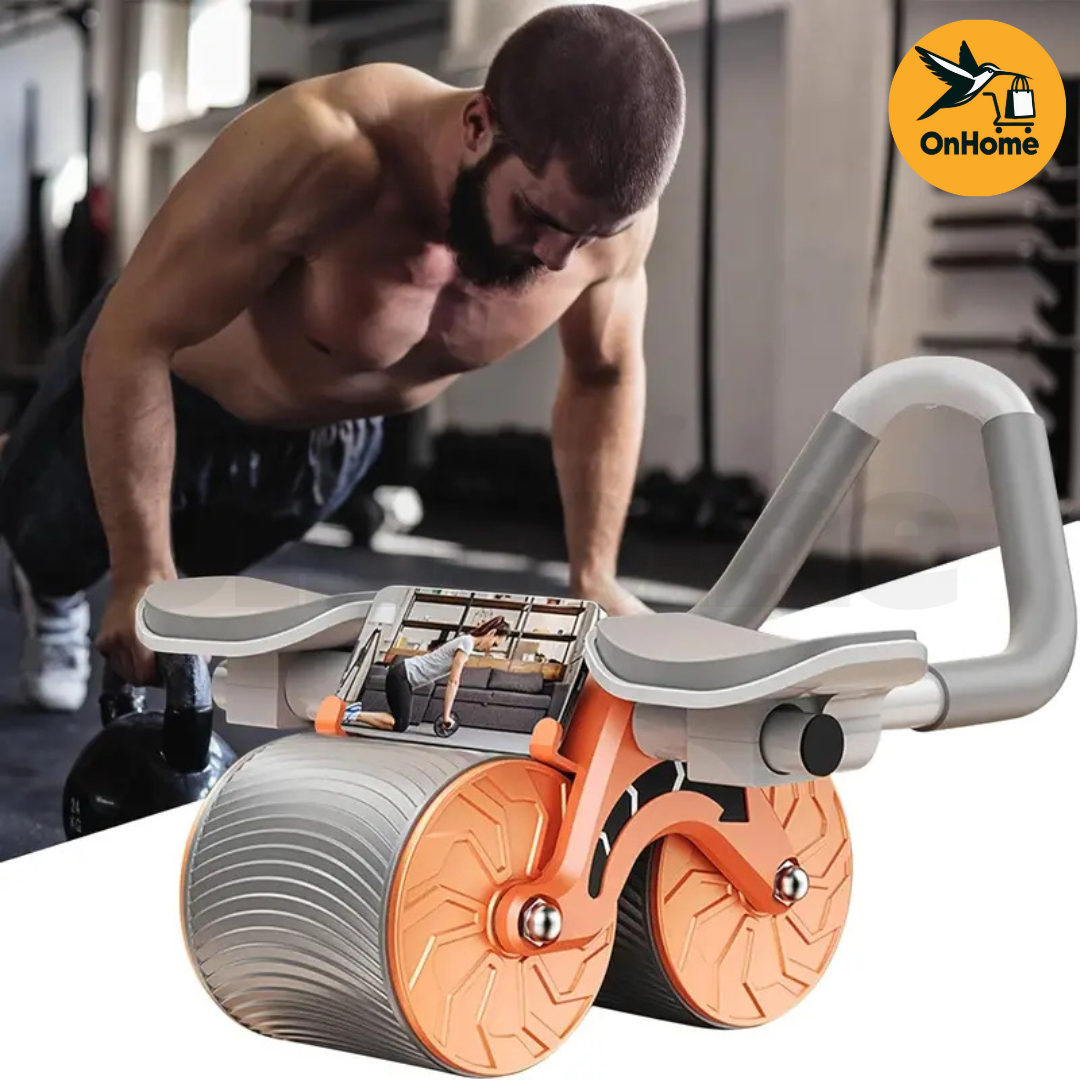 RUEDA ABDOMINAL DOBLE CON TECNOLOGÍA DE REBOTE AUTOMÁTICO