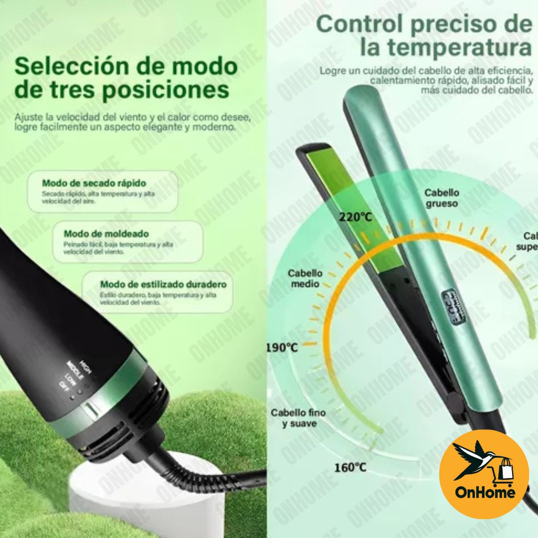 COMBO PLANCHA REMINGTON AGUACATE + CEPILLO SECADOR 😍