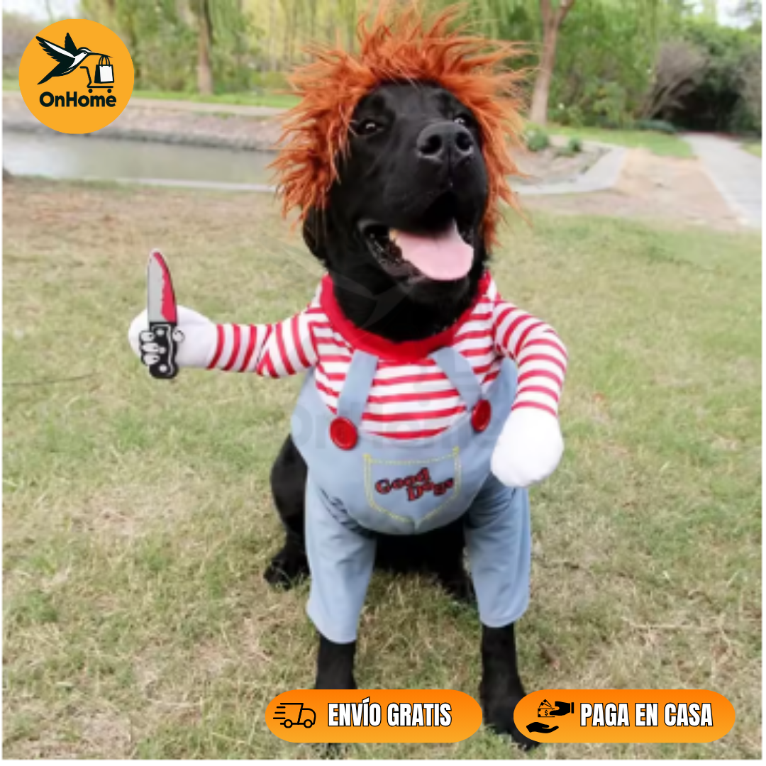 🕸️DISFRAZ DE CHUCKY PARA TUS MASCOTAS 👻(Perros🐶 y Gatos🐱)