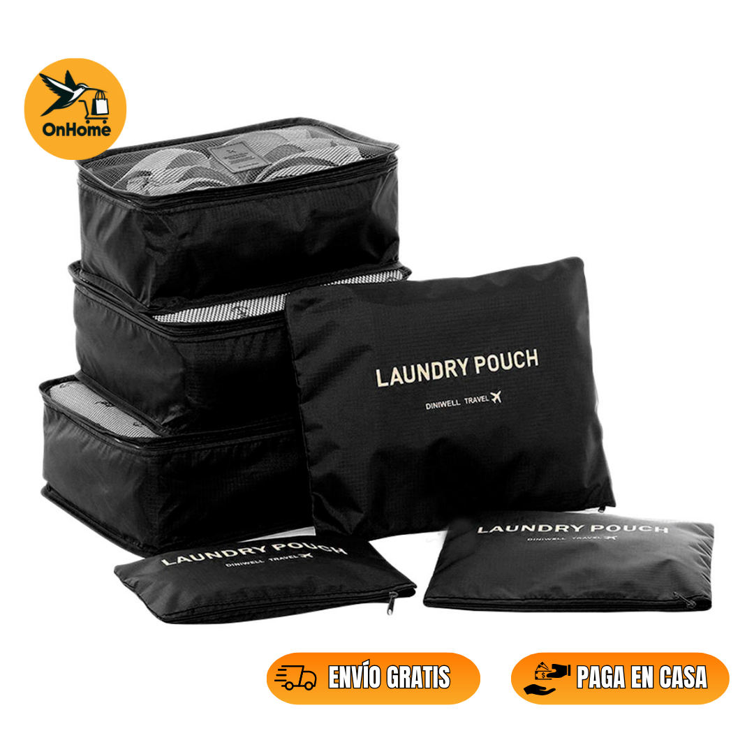 SET ORGANIZADOR PARA VIAJES X6 UNIDADES