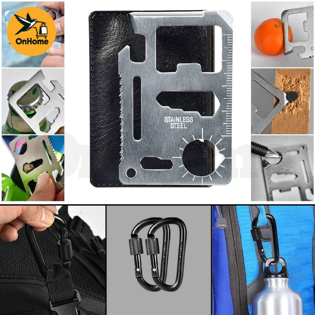 KIT DE SUPERVIVENCIA 12 EN 1 🧗‍♂️ HERRAMIENTA CAMPING ⛺