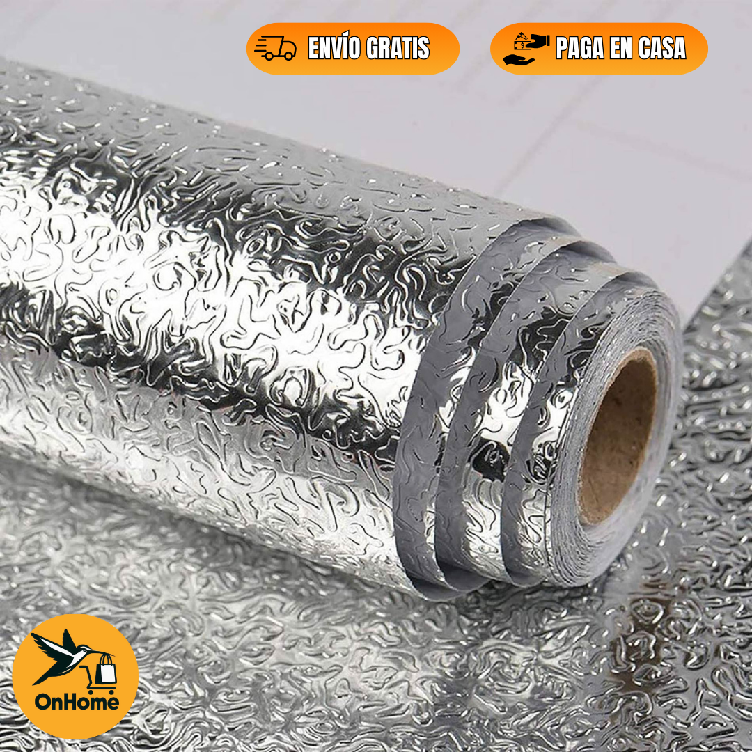 PAPEL ALUMINIO ADHESIVO MULTISUPÉRFICIE (60cm x 5m)✨