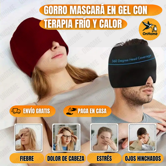 GORRO/MASCARÁ EN GEL CON TERAPIA FRÍO & CALOR 💆‍♂️