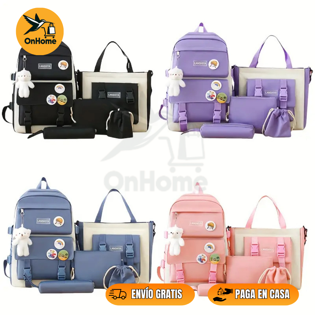 BOLSO 5 PIEZAS✨ KIT MULTIFUNCIONAL🎒