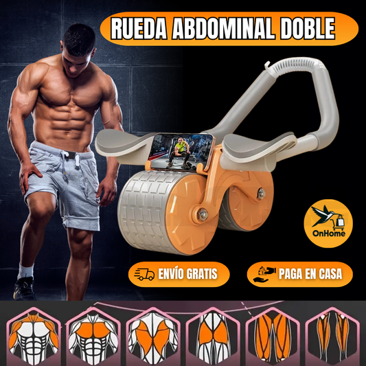 RUEDA ABDOMINAL DOBLE CON TECNOLOGÍA DE REBOTE AUTOMÁTICO