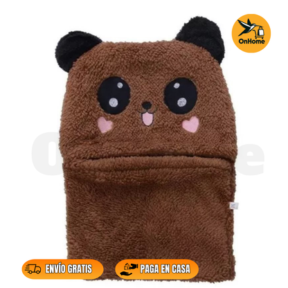 🧣 GORRO BUFANDA UNISEX CON DISEÑO DE OSITO 🧣