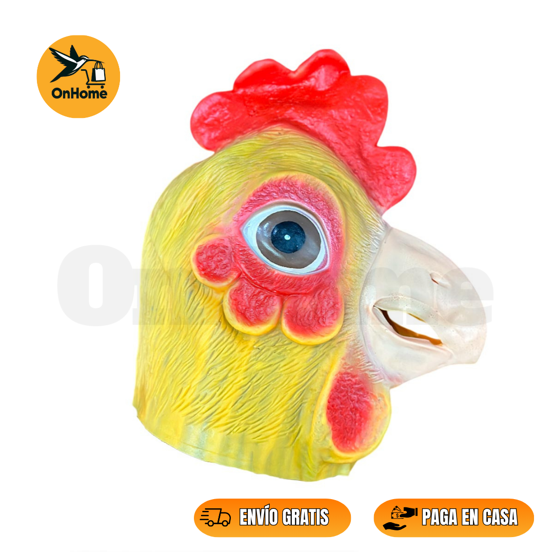 MASCARA DE POLLO EN LATEX🎃🐥
