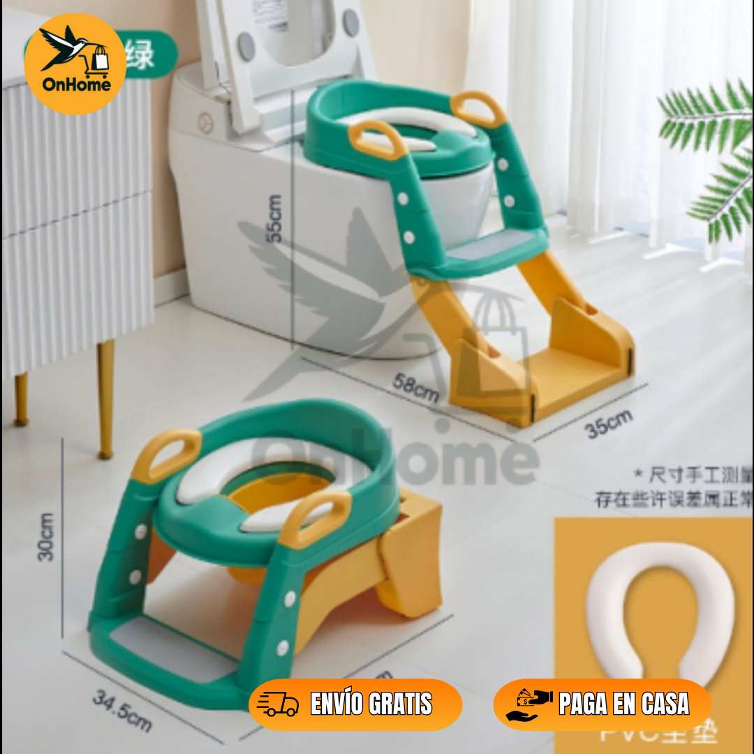 ASIENTO ESCALERA DE BAÑO - 3 EN 1 (Para cada fase de tu pequeño)👧🧑