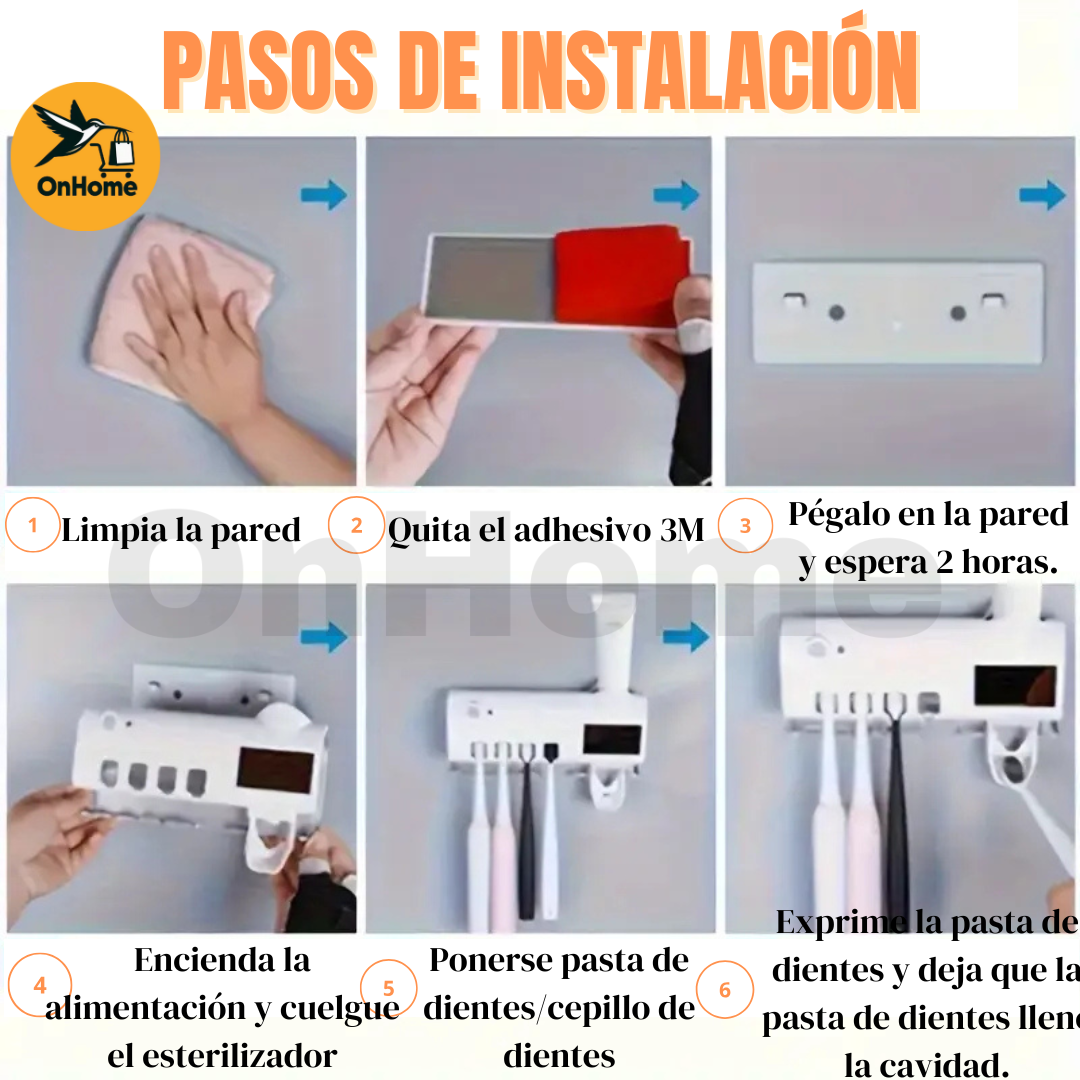 SOPORTE ESTERILIZADOR DE CEPILLOS 🦷️- ¡La salud de tu familia está en tus manos!