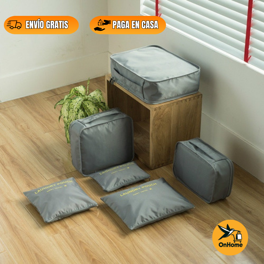 SET ORGANIZADOR PARA VIAJES X6 UNIDADES