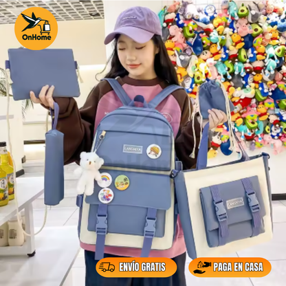 BOLSO 5 PIEZAS✨ KIT MULTIFUNCIONAL🎒