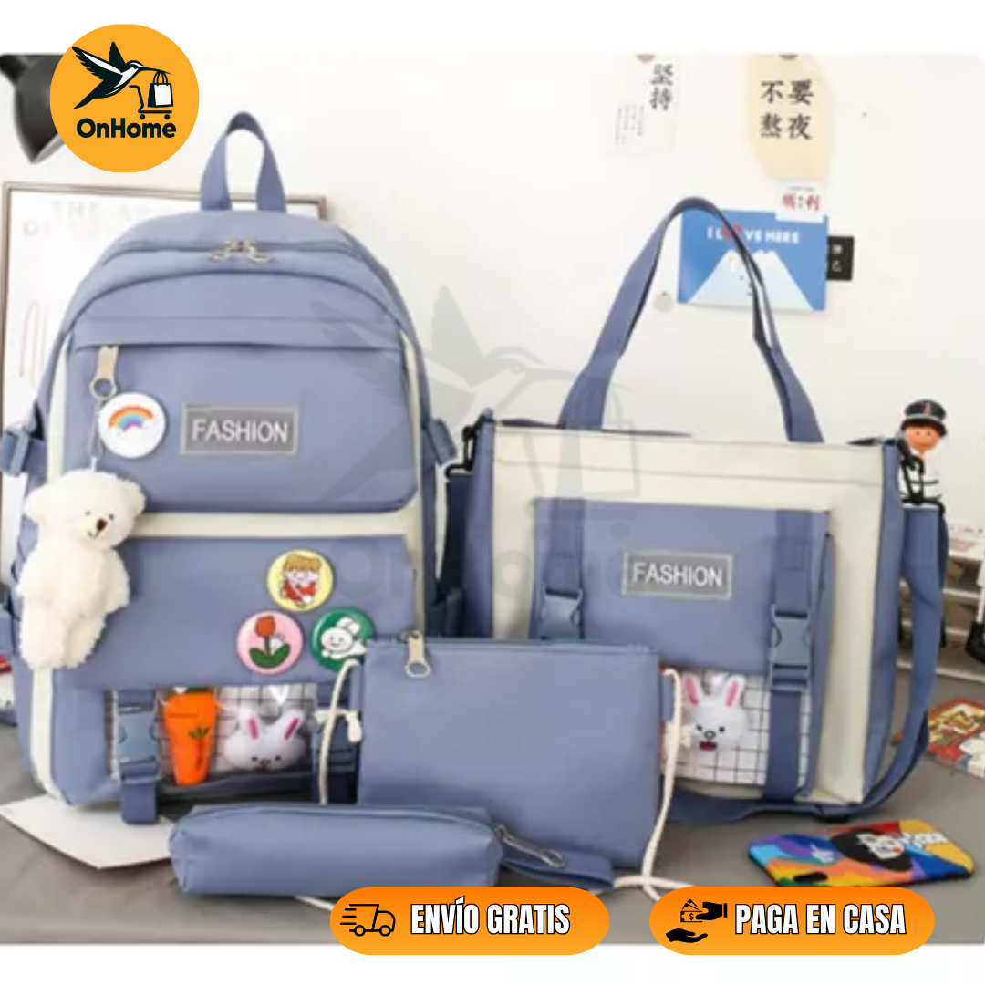 BOLSO 5 PIEZAS✨ KIT MULTIFUNCIONAL🎒