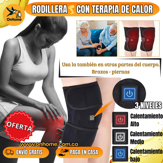 RODILLERA🦵 CON TERAPIA DE CALOR CON (3-NILEVES DE CALOR)