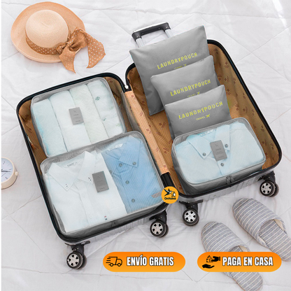 SET ORGANIZADOR PARA VIAJES X6 UNIDADES