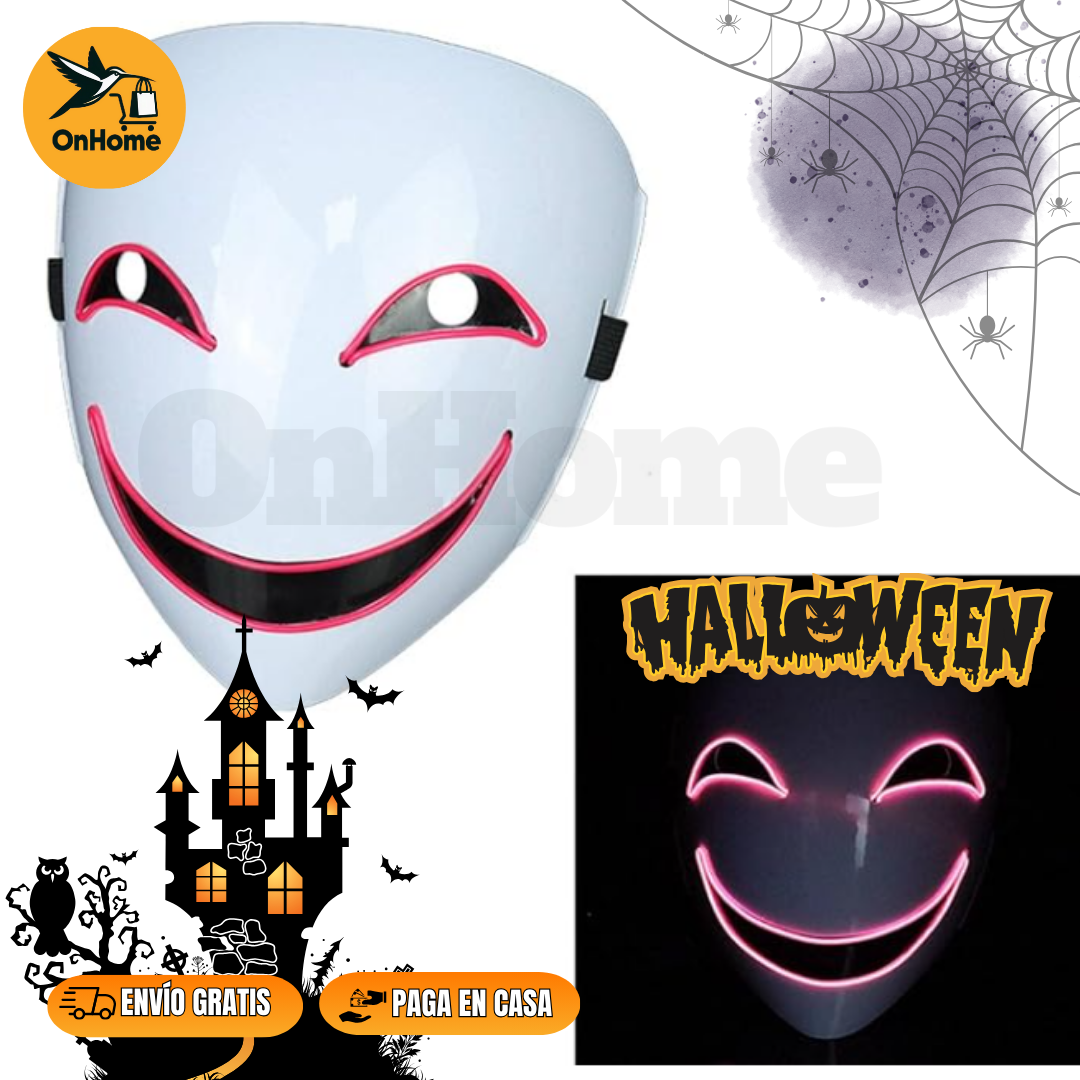 MASCARA DE HALLOWEEN👻 - JUEGO DE ROLES - TERROR - LED