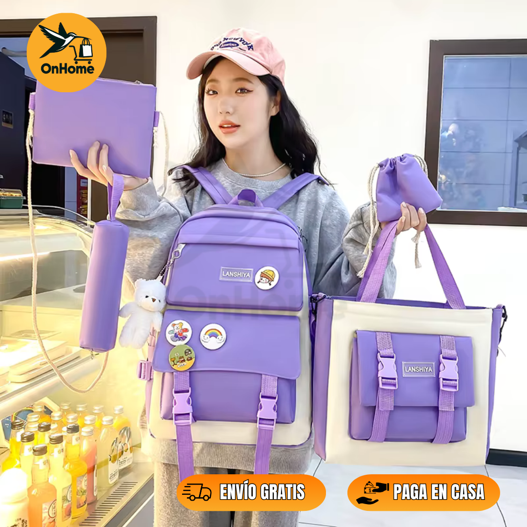 BOLSO 5 PIEZAS✨ KIT MULTIFUNCIONAL🎒