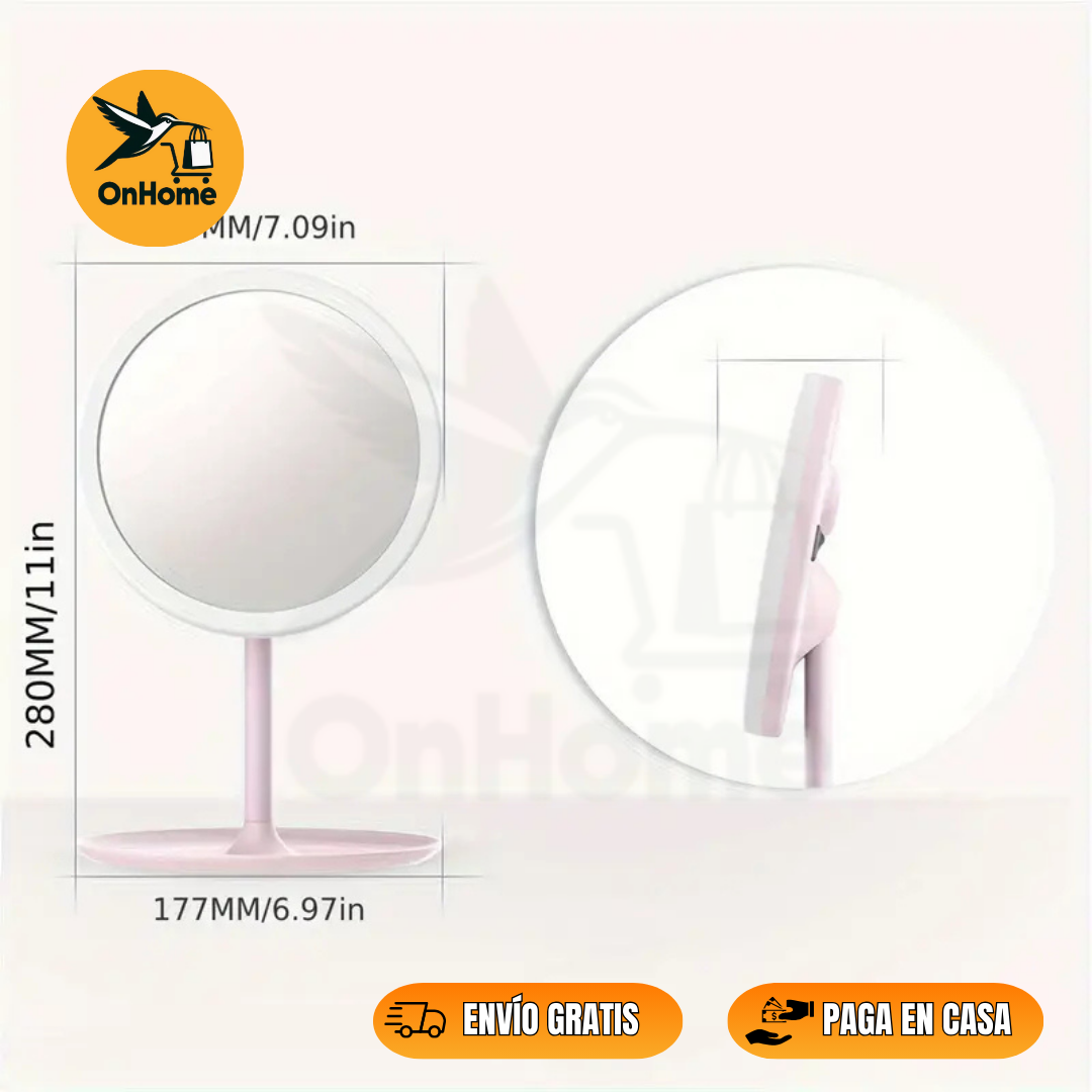 ESPEJO TÁCTIL PARA MAQUILLAJE CON LUZ LED🤩💖